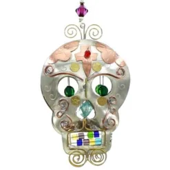 Metal Sugar Skull Ornament