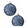 Midnight Blue Beaded Glitter Ball