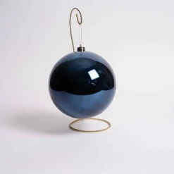 200Mm Midnight Blue Shiny Ball Ornament
