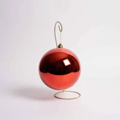 200Mm Red Shiny Ball Ornament
