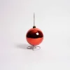 140Mm Red Shiny Ball Ornament Box Of 2