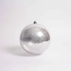250Mm Silver Mercury Ball Ornament