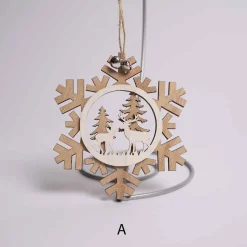 Natural Wood Snowflake