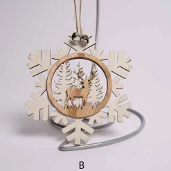 Natural Wood Snowflake
