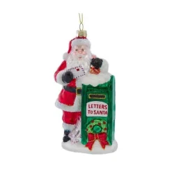 Noble Gems Santa With Mailbox Ornament