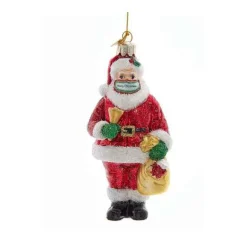 Noble Gems Santa With Mask Ornament