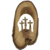 Olive Wood 3 Crosses Ornament