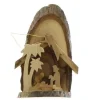 Olive Wood Fine Bark Nativity Grotto
