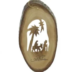 Olive Wood Flight To Egypt Ornament