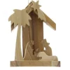 Olive Wood Mini Grotto Nativity Ornament