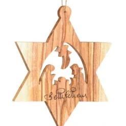 Olivewood Star Of David Ornament