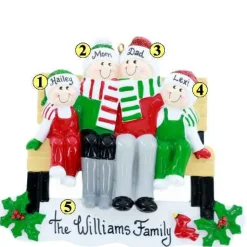 Park Bench Family Of 4