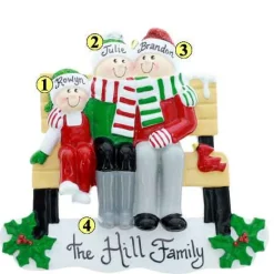 Park Bench Family Of 3