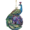 Peacock Glass Ball Ornament