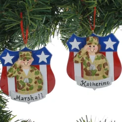 Personalized Army Ornament