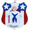 Personalized Navy Ornament