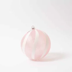 Pink White Glitter Candy Ball