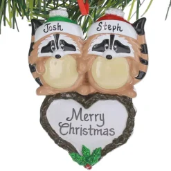 Racoon Couple Ornament