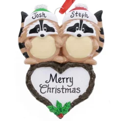 Racoon Couple Ornament