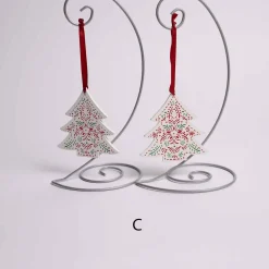 Red And Green Floral Print Ornament