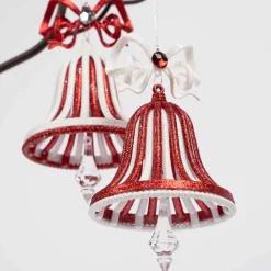 Red And White Glitter Bell