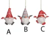 Red Grey Gnome Ornament