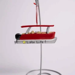 Red Pontoon Boat