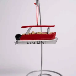 Red Pontoon Boat