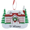 Red Roof House Ornament