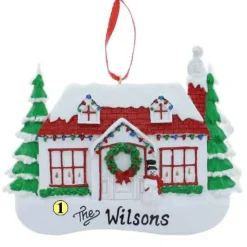 Red Roof House Ornament