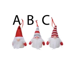 Red White Gnome Ornament