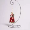 Santa Holding Red Truck Ornament