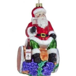 Santa On Wine Barrel