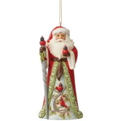 Santa With Cardinals Ornament