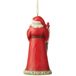 Santa With Cardinals Ornament