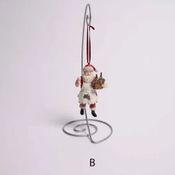 Santa With Wine Basket Ornament