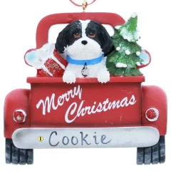 Shih-Tzu In Back Of Truck Ornament