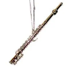 Silver Flute Ornament