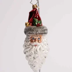 Simply Stunning Santa Glass Ornament