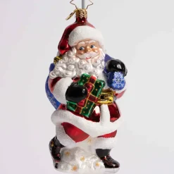 Skating Through The Season Glass Ornament