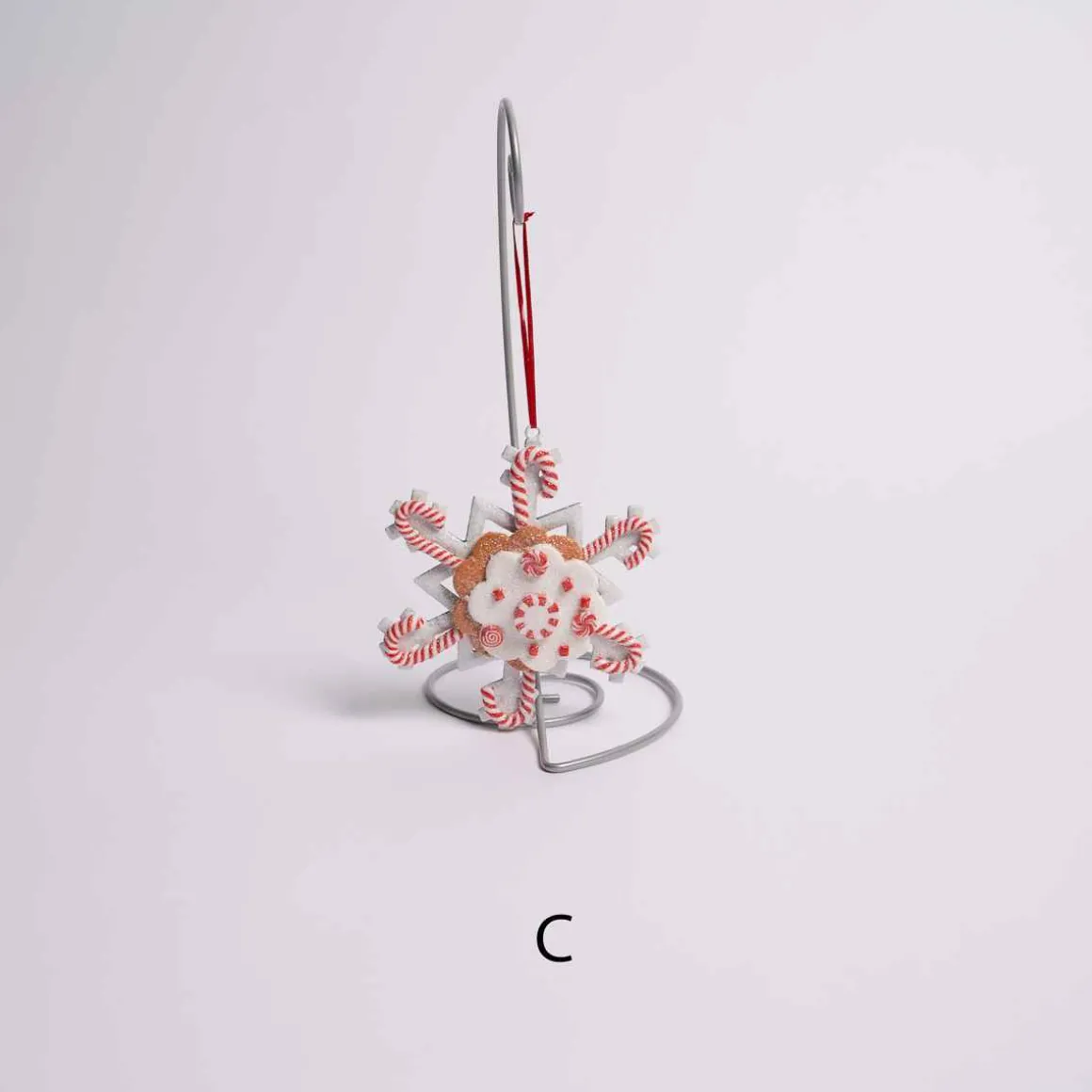 Snowflake Peppermint Ornament /3