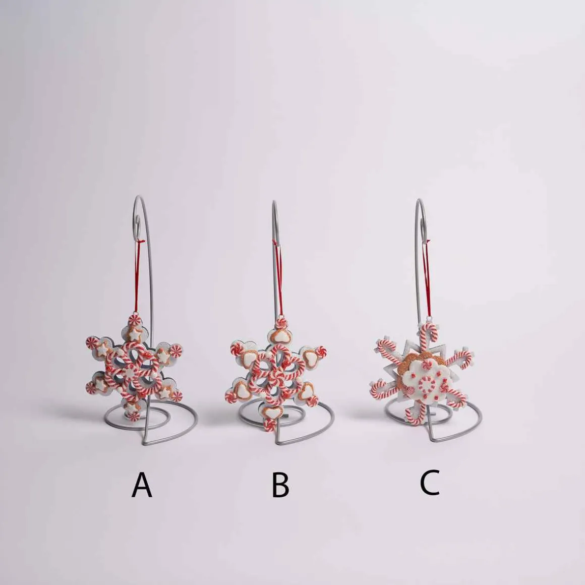 Snowflake Peppermint Ornament /3