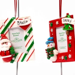 Snowman Or Santa Photo Frame Ornament