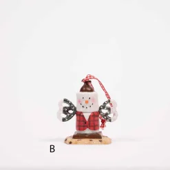 Snowman Smore With Pretzel Arms