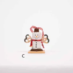 Snowman Smore With Pretzel Arms