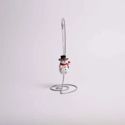 Snowman With Candy Cane Ornament