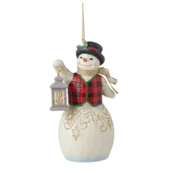Snowman With Lantern Ornament