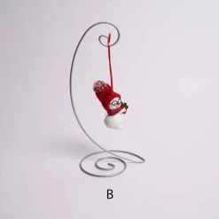 Snowman With Red Knit Hat
