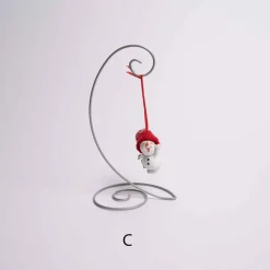 Snowman With Red Knit Hat
