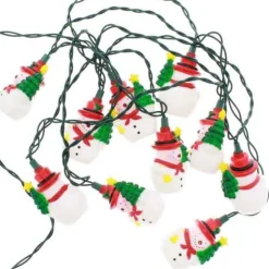 Snowman With Tree Light Set